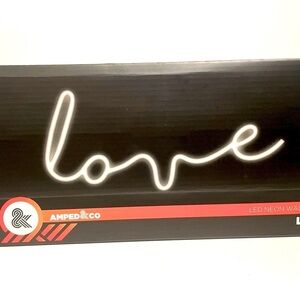 NEW Acrylic LOVE Neon Sign Electric Plug-In (New in Box)